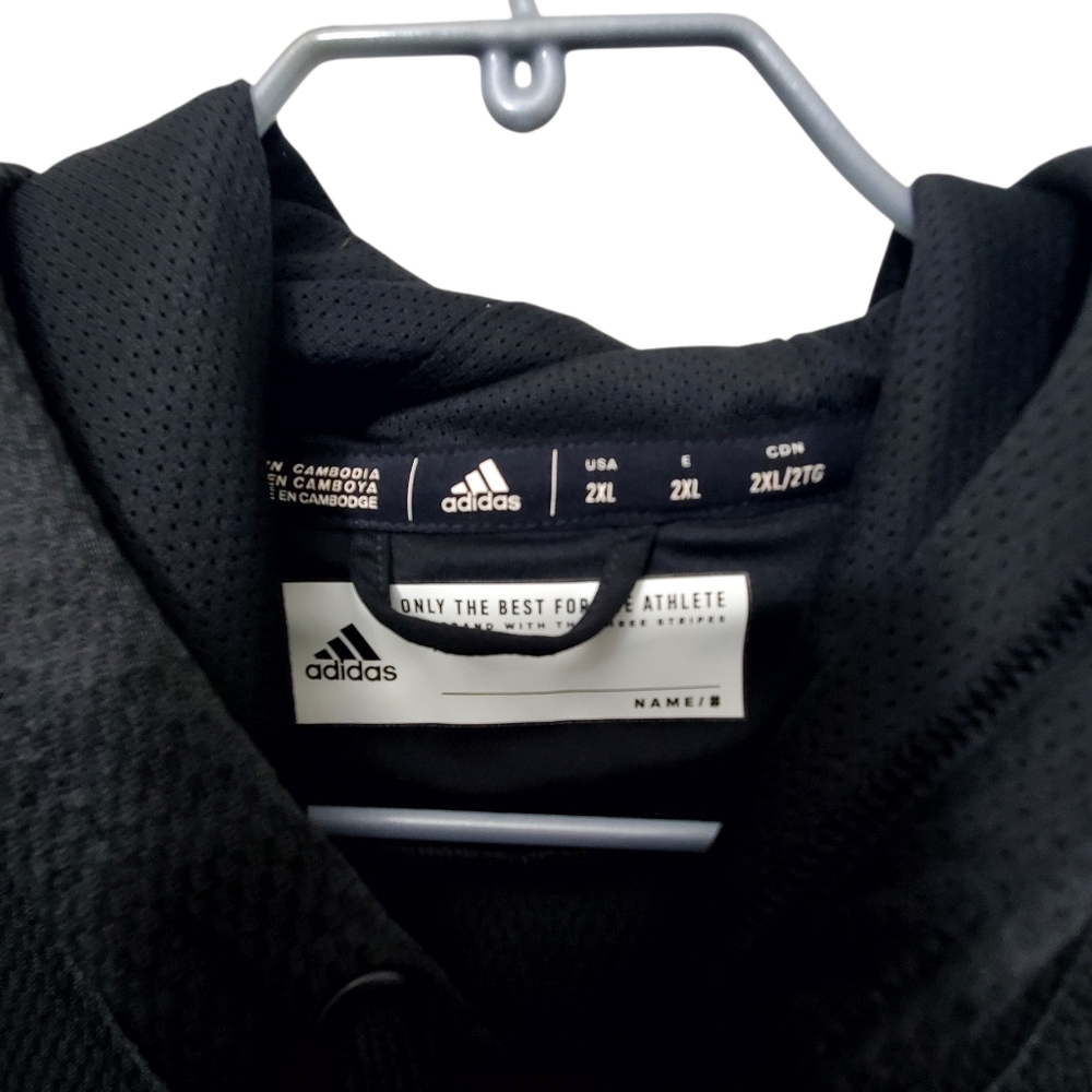Adidas "Here to Create" Adobe Max Climawarm Hoodie pullover in black 2X - Picture 5 of 10